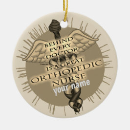 Ornamento De Cerâmica Excelente Enfermeira Ortopedia