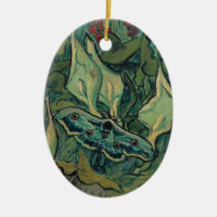 Excelente Peacock Imperador Moth Van Gogh Fine Art
