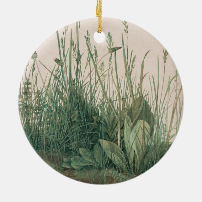 Ornamento De Cerâmica Excelente Peça de Turf (por Albrecht Dürer) (Traseira)