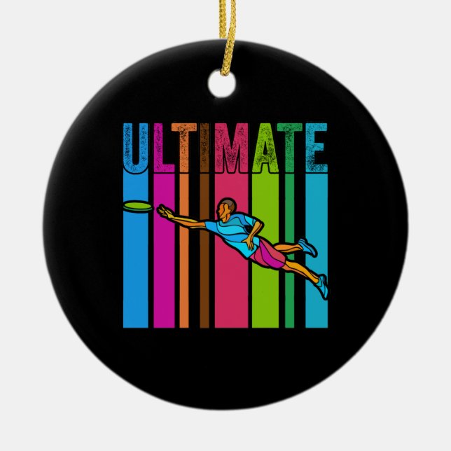 Ornamento De Cerâmica Excelente Ultimate Frisbee Motif Gift (Frente)