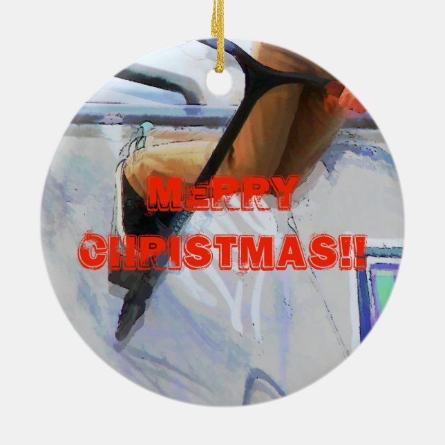 Ornamento De Cerâmica Execução de descida - Controle de Patinete Stunt (Traseira)