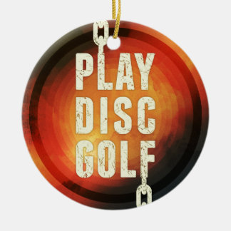 Ornamento De Cerâmica Executar Golf de Disco