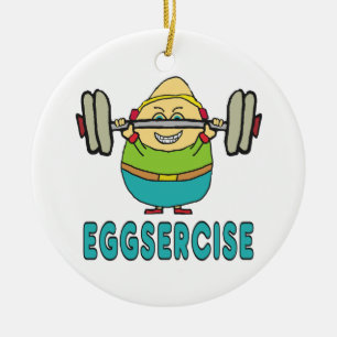 Ornamento De Cerâmica Exercício De Ovos Eggsercise