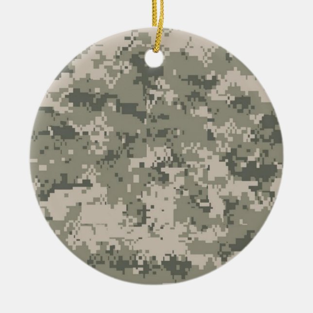 Ornamento De Cerâmica Exército Camo (Frente)