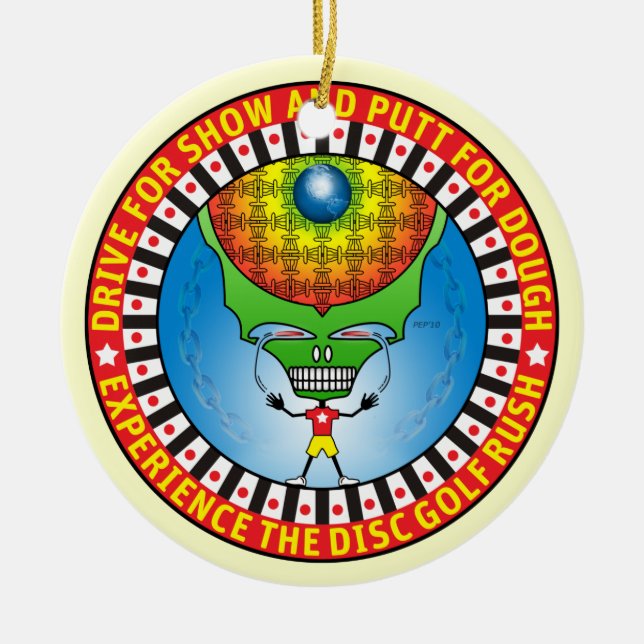 Ornamento De Cerâmica Experimente A Corrida (Frente)