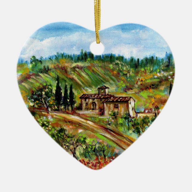 ORNAMENTO DE CERÂMICA EXPLORAÇÃO ANTIGA NA PAISAGEM DA TÚSCULA (Frente)