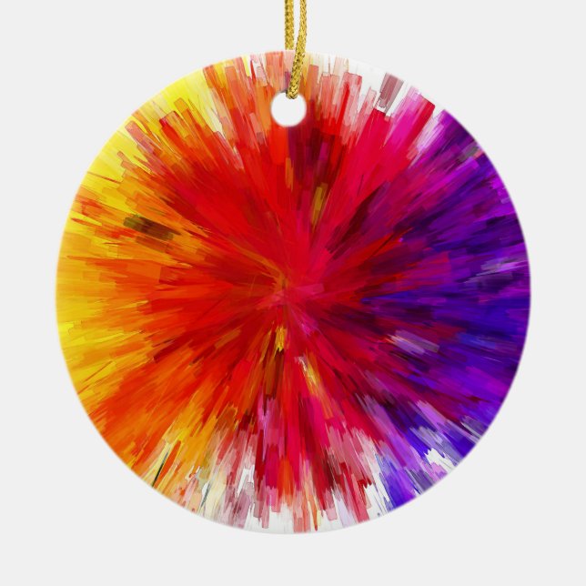Ornamento De Cerâmica Explosão de cor (Frente)