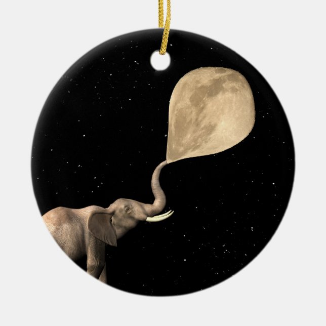 Ornamento De Cerâmica Explosão de Lua Completa (Frente)