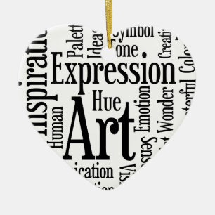 Ornamento De Cerâmica Expressão Artística para Artista ou Criativo