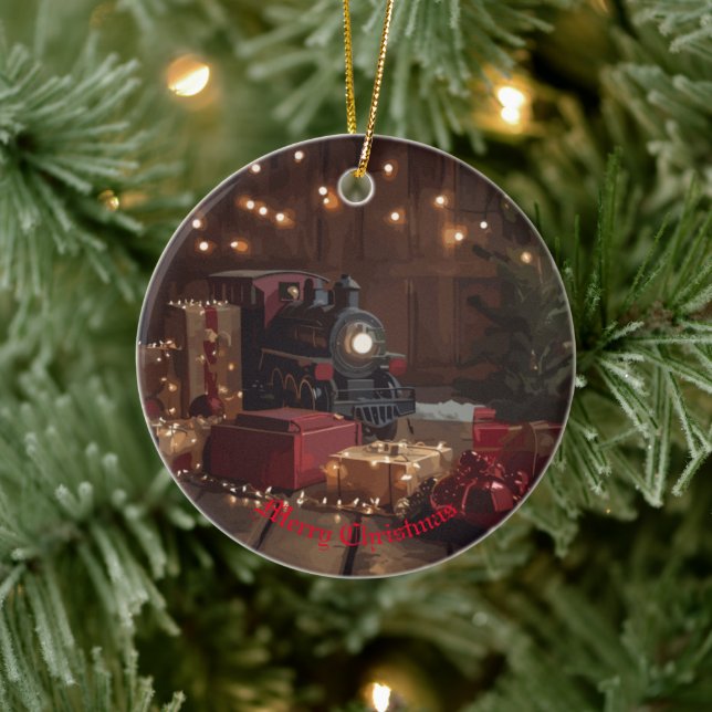 Ornamento De Cerâmica Expresso Festivo (Árvore)