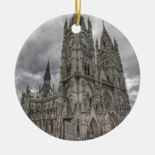 Ornamento De Cerâmica Exterior da Basilica em Quito, Equador