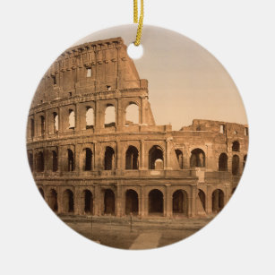 Ornamento De Cerâmica Exterior do Colosseum, Roma, Italia