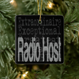 Ornamento De Cerâmica Extraordinário Anfitrião de Rádio