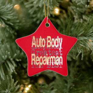 Ornamento De Cerâmica Extraordinário do Auto Body Reparman