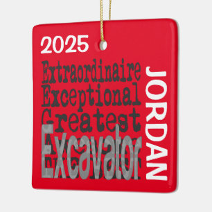 Ornamento De Cerâmica Extraordinário do Excavador PERSONALIZADO