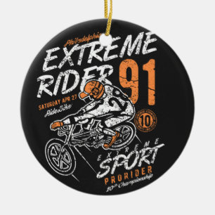 Ornamento De Cerâmica Extreme Rider Pro Rider BMX