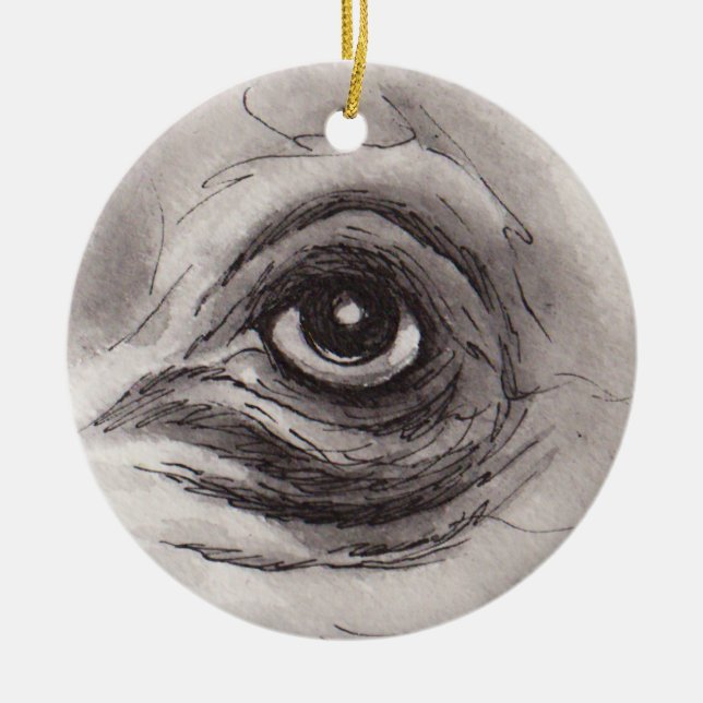 Ornamento De Cerâmica Eye of the Hippo – Gaze Collection (Frente)