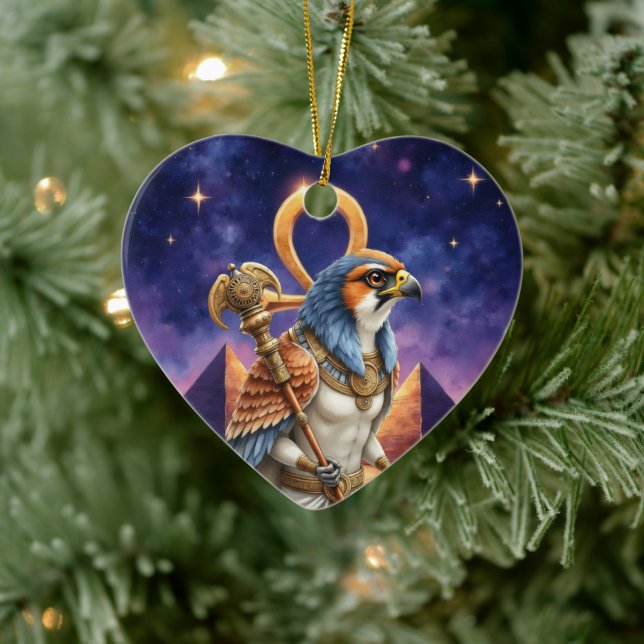 Ornamento De Cerâmica Eye of the Sun – The Eternal Falcon of the Desert  (Árvore)