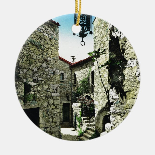 Ornamento De Cerâmica Eze, Alpes marítimo (Frente)