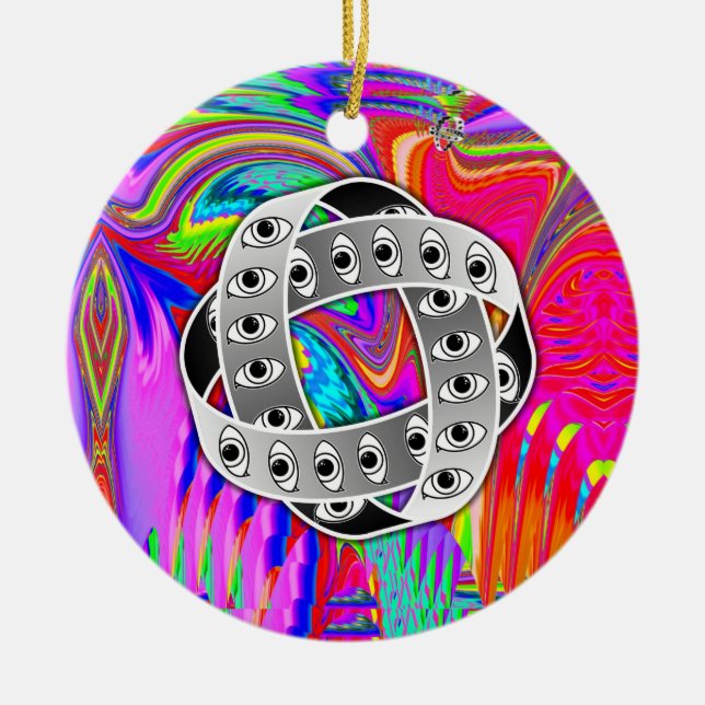 Ornamento De Cerâmica Ezekiel - Roda Dois Lados (Frente)