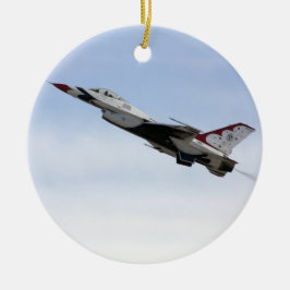 Ornamento De Cerâmica F-16 Thunderbird A Voo