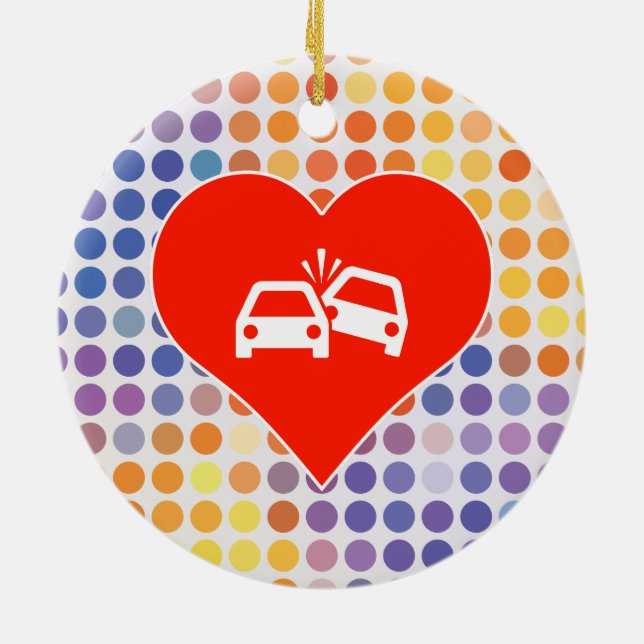 Ornamento De Cerâmica Fã da colisão (Traseira)