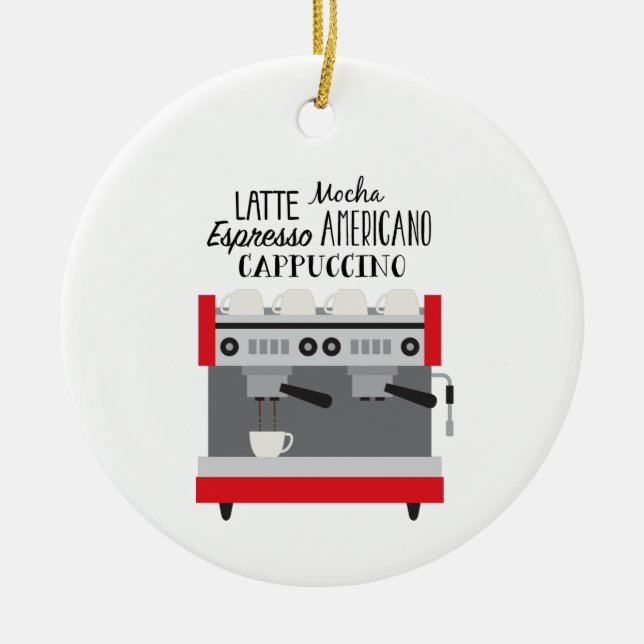 Ornamento De Cerâmica Fabricante De Café (Frente)