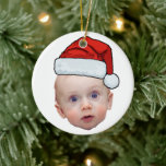 Ornamento De Cerâmica Fabuloso Papais noeis de Fotografias Personalizada<br><div class="desc">Fabuloso Papais noeis de Fotografias Personalizadas</div>