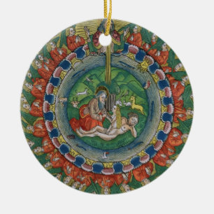 Ornamento De Cerâmica Fac-simile a cópia da véspera criada deus do 2:22