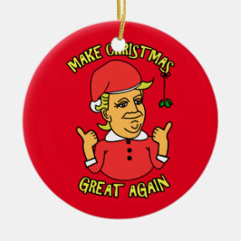 Ornamento De Cerâmica Faça o excelente do Natal outra vez