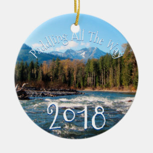 Ornamento De Cerâmica Faça Sua Própria Foto De Natal De Whitewater