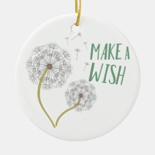 Ornamento De Cerâmica Faça um desejo