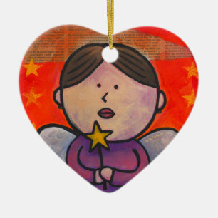 Ornamento De Cerâmica Faça um desejo