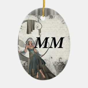 Ornamento De Cerâmica Fada bonito do manga