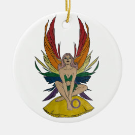 Ornamento De Cerâmica Fada Intersexo