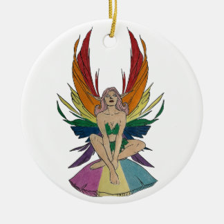 Ornamento De Cerâmica Fada Pansexual