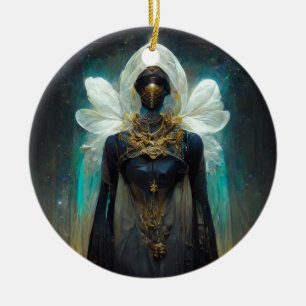 Ornamento De Cerâmica Fae Guardian Fantasy