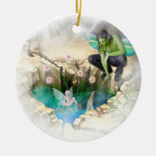 Ornamento De Cerâmica Faerie em Elven Pond Vignette