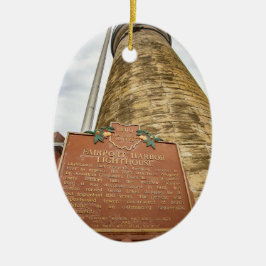 Ornamento De Cerâmica Faeroporto Harbor Lighthouse