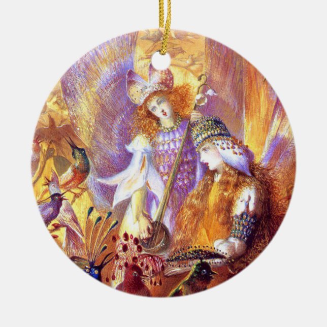 Ornamento De Cerâmica Fairy Music (Frente)