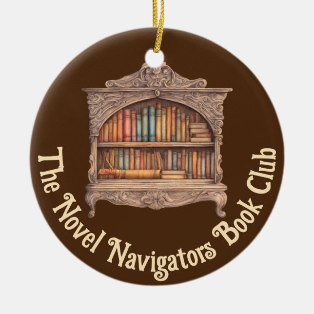 Ornamento De Cerâmica Fairytale Bookshelf (Frente)