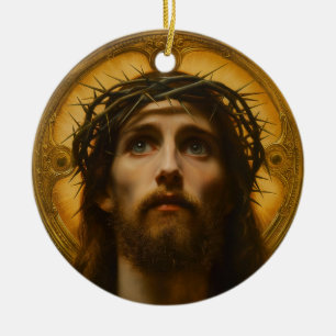 Ornamento De Cerâmica Faith Hope Love   Jesus Cristo Presente Cristão