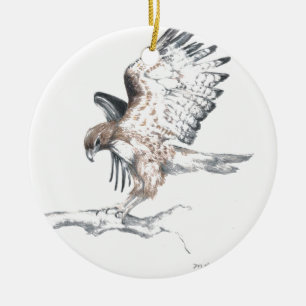 Ornamento De Cerâmica Falcão