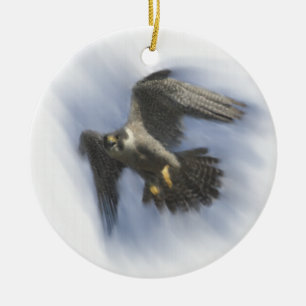 Ornamento De Cerâmica Falcão de peregrino em vôo
