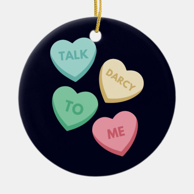 Ornamento De Cerâmica Fale comigo Darcy III (Frente)