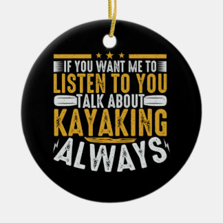 Ornamento De Cerâmica Fale Comigo Sobre Kayaking