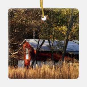 Ornamento De Cerâmica Fall Barn em Maryland Central