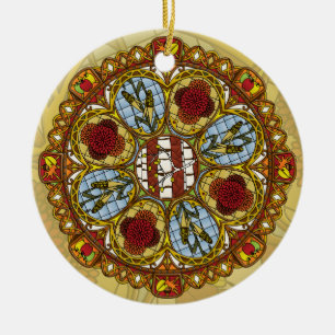 Ornamento De Cerâmica Fall Nouveau Ornament