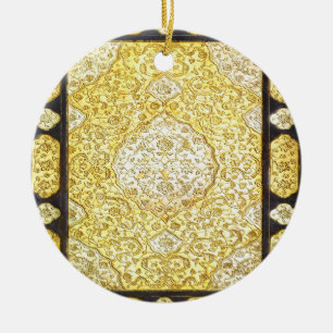 Ornamento De Cerâmica Falln Sagrado Dourado