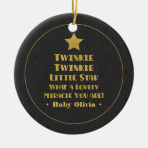 Ornamento De Cerâmica Falso Berloque Twinkle Twinkle Little Star Berçári